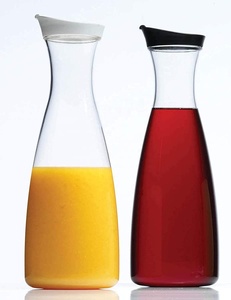 Garrafa de vidrio con tapas de madera para nevera, recipiente de zumo de 1 litro para Mimosa Bar, bebida, almuerzo, paquete de 4 unidades - Product Image 1