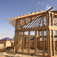 Viga de techo de bambú, material de la estructura de la casa