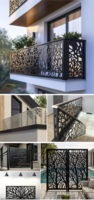Reilbu – Balustrades et mains courantes modernes en acier inoxydable et aluminium découpées au laser, haut de gamme, pour escaliers et écrans d'intimité, à monter soi-même