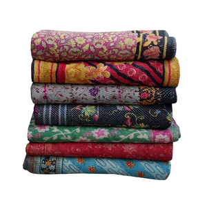 Wholesale Vintage Floral Kantha <b>Quilt</b> Reversible Kantha <b>Throw</b> - Product Image 1
