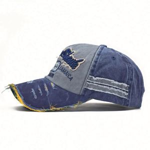 Casquette de baseball en coton à 6 panneaux, broderie personnalisée, style vintage vieilli, unisexe, vente en gros - Product Image 3