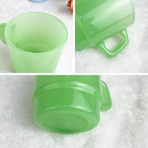 Tasse à café en verre de jade, verrerie personnalisée en borosilicate, tasse à thé en verre, tasse à café en verre avec poignée - Product Image 3