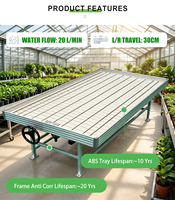 Système hydroponique de serre avec table de culture à ébb et flow, plateau roulant automatique en ABS, pour une culture écoénergétique