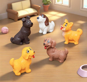 Figurine miniature réaliste et mignonne de chiot <span class=keywords><strong>Golden</strong></span> <span class=keywords><strong>Retriever</strong></span> Corgi en résine peinte à la main pour Halloween, décoration de maison DIY sur le thème de la féerie - Product Image 2