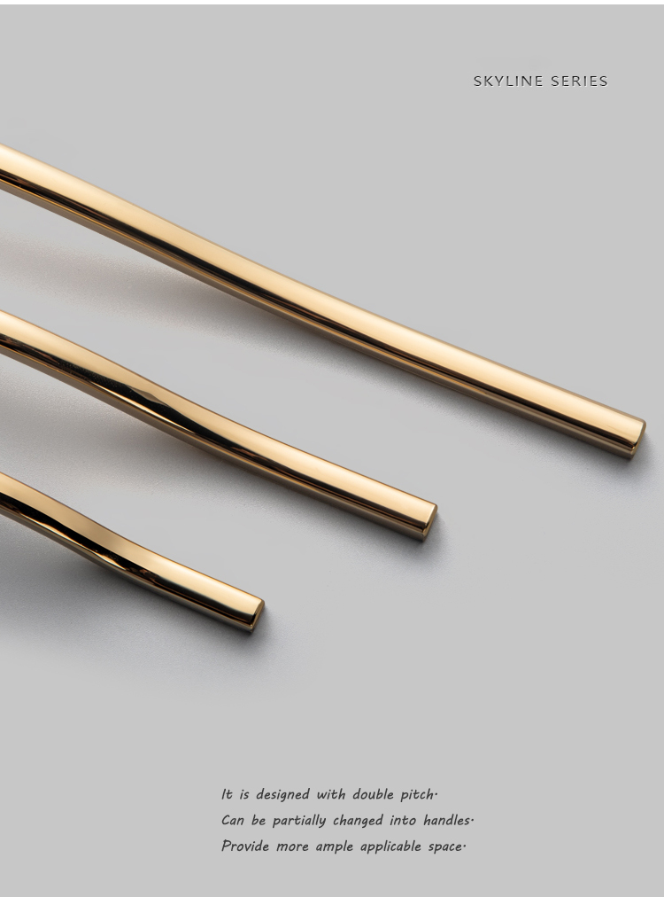 EADER Wardrobe gold handle light luxury modern simple gold drawer cabinet designer handle