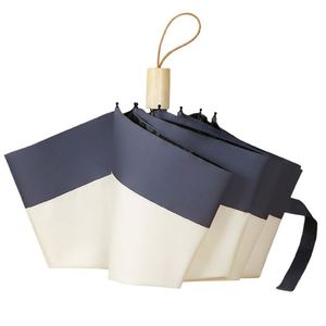 Parapluie pliable double usage pour femme, protection UV, avec revêtement noir, style Ins, pour le soleil et la pluie, idéal pour les voyages - Product Image 1