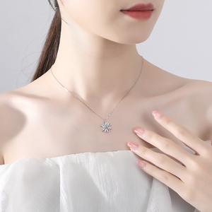 Collar de copo de nieve de plata de ley 2022, colgante giratorio, joyería de moda, 925 - Product Image 4