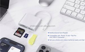 <b>SD</b> <b>Card</b> Reader with USB <b>Camera</b> Adapter Plug and Play Trail Game <b>Camera</b> <b>SD</b> <b>Card</b> Viewer Supports <b>SD</b> and TF <b>Card</b> Adapter for iPad - Product Image 5