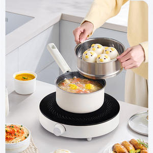Marmite vapeur Midea avec couvercle, poêle antiadhésive blanche 18 cm pour cuisinière à induction - Product Image 6
