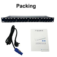 Amplificateur de signal DMX512 RDM professionnel à 4 entrées et 16 sorties avec 3 modes de réglage pour les systèmes d'éclairage de scène