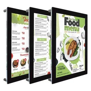 Litsign रेस्तरां पैनल साइन उपकरण चुंबकीय विज्ञापन बोर्ड मेनू प्रदर्शन का नेतृत्व किया