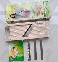 Brede Fruit Groente Chopper Cutter Super Mandoline Snijder Met 4 Japanse Roestvrijstalen Messen