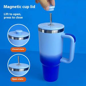 <span class=keywords><strong>Tasse</strong></span> à paille moderne entièrement automatique en acier inoxydable 20Oz/30Oz/40Oz Thermos pour thé au lait bière glacée café pour cadeaux - Product Image 1