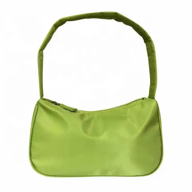 Prada Nylon Baguette Shoulder Bag in Lime Green