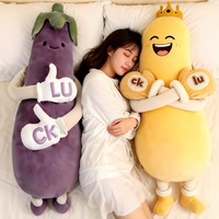 Oreiller en peluche Eggplant King avec fonction de claquettes pour le confort des femmes enceintes et des filles
