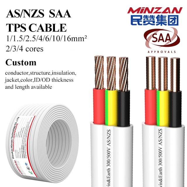 AS/NZS Twin and Earth 3 Core 6242Y Flat Cable 1.5mm 2.5mm 4mm TPS Flat Electrical 2.5 Twin and Earth Cable