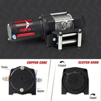 Sihao 12V 3500LBS treuil à câble en acier télécommande sans fil IP67 rouleau chaumard pour ATV/UTV grues automatiques treuil électrique pour