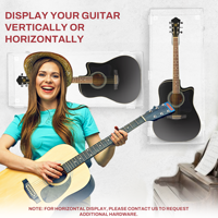 Étui de guitare acoustique en plexiglas avec miroir, anti-poussière, vitrine pour instruments de musique, armoire pour guitare électrique autographiée