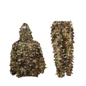 Traje Ghillie de <span class=keywords><strong>Camuflaje</strong></span> de Poliéster Transpirable con Diseño de Hojas para Caza de Francotiradores y Ropa de <span class=keywords><strong>Camuflaje</strong></span> para Esconderse al por Mayor - Product Image 2