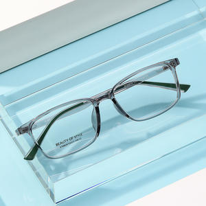 Gafas ópticas con montura cuadrada E Beauty, lentes de acetato UV400 negras, estilo de tamaño mediano para mujer GTP AT68630 - Product Image 3