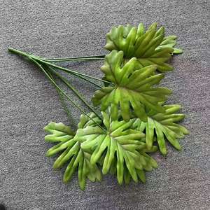 Flores decorativas Coronas y plantas Hojas verdes artificiales Ramas Hojas decorativas <span class=keywords><strong>de</strong></span> carey - Product Image 4