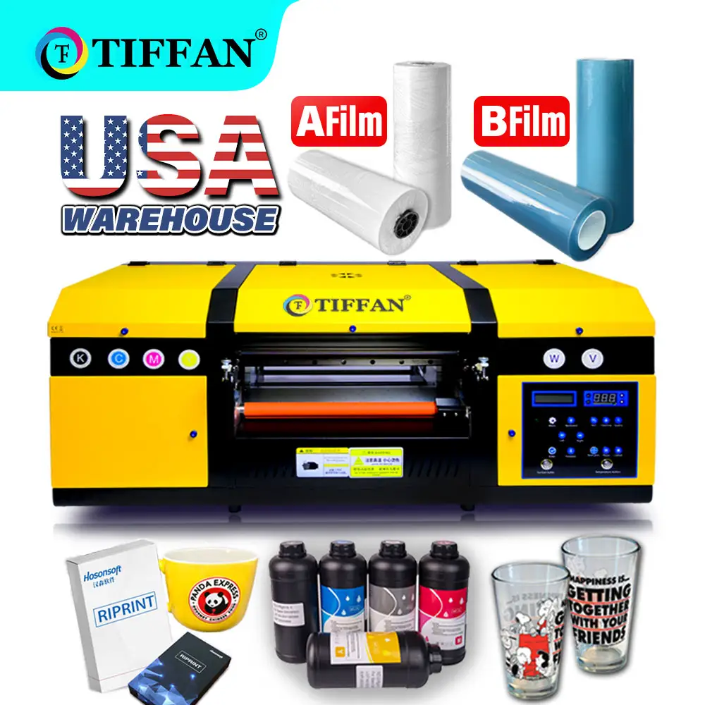 Uv dtf A3 máy in xp600 AB phim nhãn dán nhãn với Laminator dtf UV giá máy in UV dtf máy in cho túi nhựa