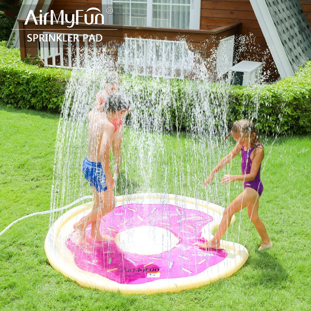 Jouets d'eau de pulvérisation en plein air coussin anti-éclaboussures gonflable épaissir arroseur pour enfants piscine été jeux d'eau gonflables en plein air