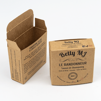 Boîte de papier à savon fait main avec logo personnalisé en gros Boîte à savon faite maison en papier kraft recyclé