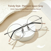 Montures de lunettes rétro ultra-légères 6203 en titane flexible, anti-déformation, sans monture, anti-âge