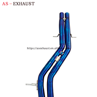 Silencieux d'échappement sport en titane haute performance avec valve pour Audi RS Q8 4.0T, valve électrique, finition or bleu 1,5 mm, fixation directe par boulons