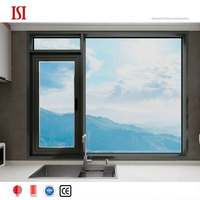 Ventana Abatible Horizontal de Aluminio de Lujo, Silenciosa, Moderna, con Aislamiento Térmico y Acústico, para Hoteles, de Marca de Primera Calidad