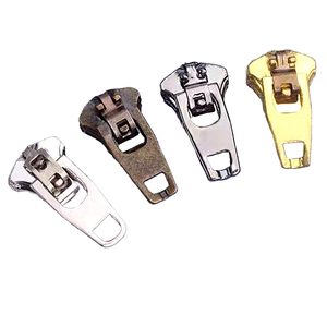 Manufacturer Wholesale QLQ Jeans Zipper Slider Spring Lock Aluminum Plated Custom Metal <b>Puller</b> - Product Image 1