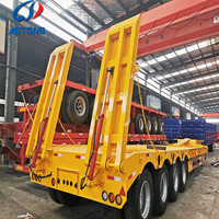 2 3 4 5 6 7 8 Essieux Low Loader Lowboy 60ton 70ton 80tons Low bed Semi Remorque détachable Lowbed Gooseneck Trailer