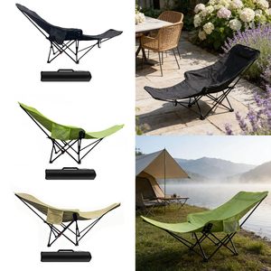 Dual-Use Portable Outdoor Camping <b>Chair</b> Folding Recliner Modern Iron Beach <b>Chair</b> Multi-Level Adjustable Camping <b>Table</b> Fishing - Product Image 3