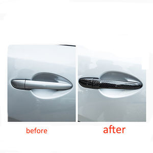 Couvercle de poignée de porte pour Renault Fluence, accessoires de moulure en Fiber de carbone pour modèles 2009 2010 2011 2012 2013 2014 2015 <span class=keywords><strong>2016</strong></span> 2017 2018 2019 - Product Image 6