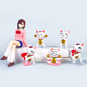 Set di Figurine Anime Giapponesi DAN DA DANG, Gatto Portafortuna, Personaggi Cartoon in PVC, Mini Action Figure - Product Image 1