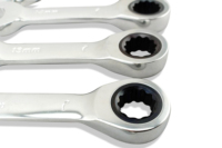 Clé à cliquet courte en acier au chrome-vanadium haute résistance 6-19 mm, couple de 250 lb-pi, anti-étincelles, qualité DIY, personnalisable OEM