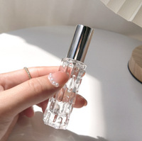 10ml Portable Verre Parfum Vaporisateur Fine Brume Unique De Luxe Style Flacon En Verre Couvercle En Aluminium pour Cosmétiques Emballage Nouveau Design