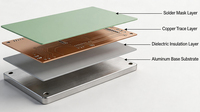 PCB en aluminium personnalisé haute conductivité thermique Core métallique PCB Board Service de fabrication MCPCB pour LED