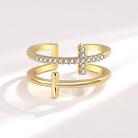 Bague Ouverte Minimaliste en Argent 925, Bijoux de Haute Qualité pour Femme, Idéale comme Bague de Fiançailles