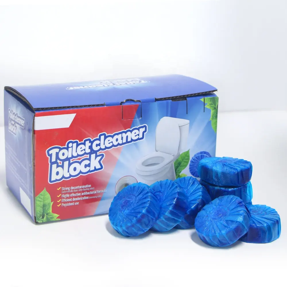 2022 Flush toilet cleaner bleach block ,wholesale blue solid bubble block toilet bowl cleaner ,toilet tablet cleaner vendor