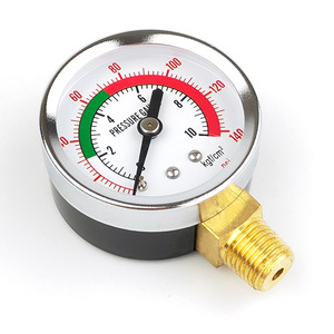 Jinen Radial Pressure <b>Gauge</b> Y-50 10kg 140psi Metal Shell With <b>Threaded</b> Connection - Product Image 4