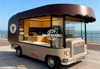 Remorque de type carré pour la vente de café ambulant, de pizzas et de nourriture, à vendre