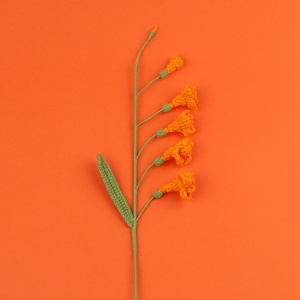 Cross-border Finished Handmade Crochet Small Freesia Fragrant Elegant Happy Pure Artificial Flower Arrangement for Home - Product Image 6
