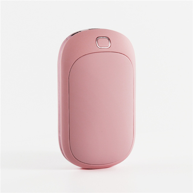 Mini Portable 5000mAh Power Bank Hand Warmer 2-in-1 with Fast Charging 3 Heat Settings USB Input PVC & Aluminum Alloy Material