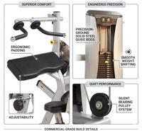 Appareil de musculation professionnel en acier à charge par poulie, combiné double curl biceps/extension triceps