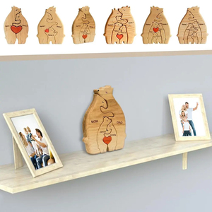 Ours <span class=keywords><strong>personnalisé</strong></span> <span class=keywords><strong>famille</strong></span> thème Puzzle en bois bricolage ornement de bureau nom de <span class=keywords><strong>famille</strong></span> <span class=keywords><strong>personnalisé</strong></span> maison déco mur signe cadeau pour la <span class=keywords><strong>famille</strong></span> - Product Image 4