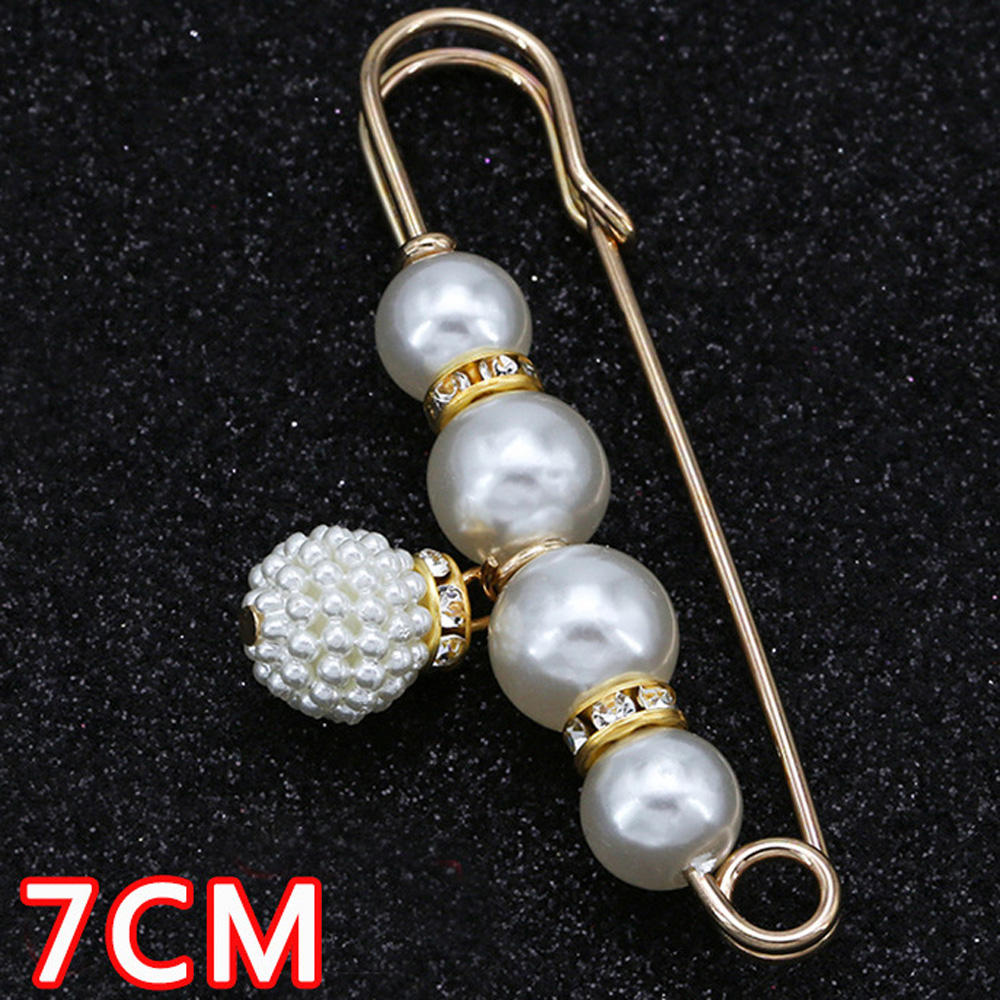 YJ002 Bayberry Faux Pearl Golden Brooch (7 cm)