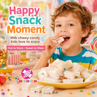 Wholesale OEM Bulk Colorful Sugar Beads Filled Milk Chewy Candy Guava Strawberry Flavors Sour Sweet Crunchy Center Candy