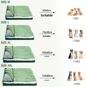 Mehrfarbiges weiches großes Anti-Tränen-Haustier bett Winter warmes Zwinger kissen Modernes ortho pä disches Hunde bett Luxus-Katzen schlaf matte Haustier bett - Product Image 3